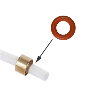 Уплотнитель на тефлоновую трубку 3.4x1.9 красный 10206001