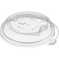 Крышка Д-90 пластик с заглушкой и пробивным отверстием для трубочки, прозрачный (50шт/уп) 000574 - фото 3203
